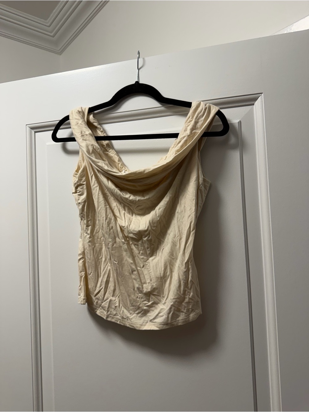 Reformation Drape Neck Camisole in Cream